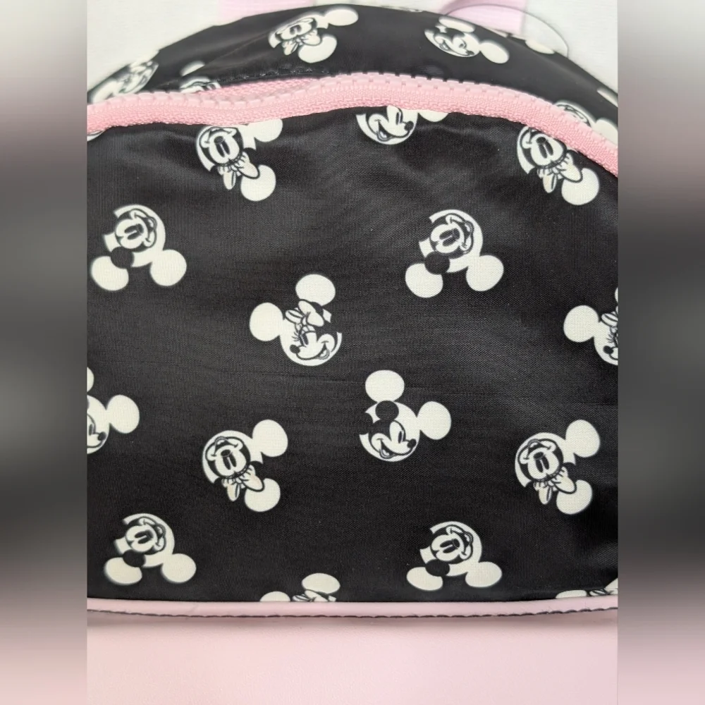 Disney Bioworld Mickey Minnie Mouse Backpack - Black and Pink NWT